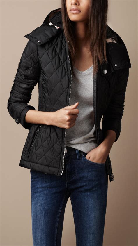 burberry quilted jacket hood|Burberry brit anorak jacket.